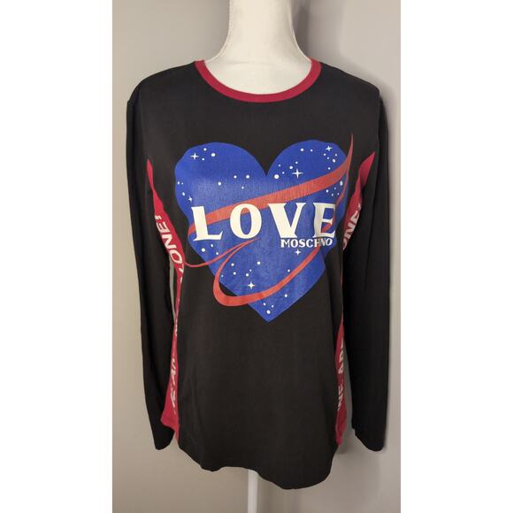 Love Moschino Tops - Love Moschino graphic logo long sleeve tee